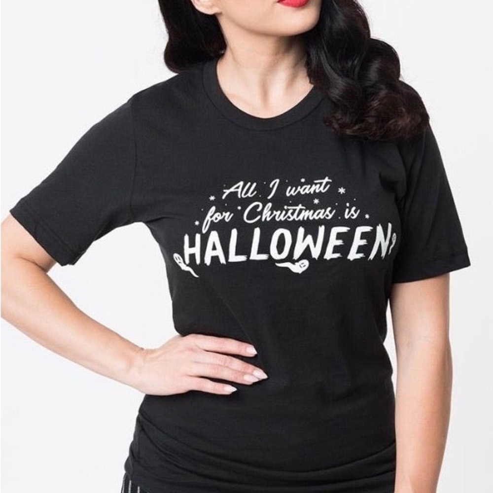 All I Want For Christmas Is Halloween Unisex Tee x Unique Vintage